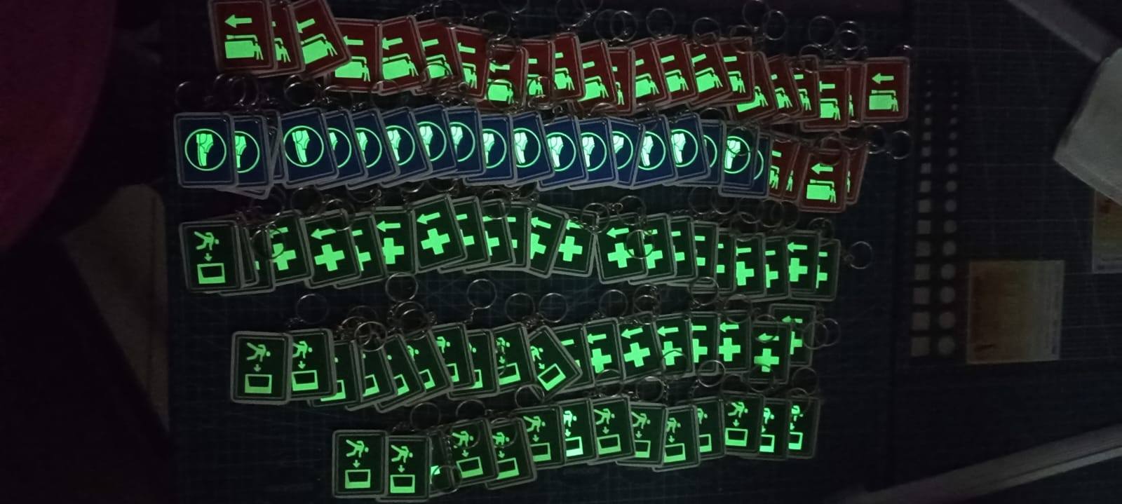 Llaveros fotoluminiscentes